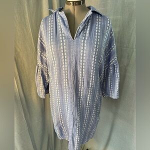 Workshop Republic Clothing Blue and White Striped Dress
